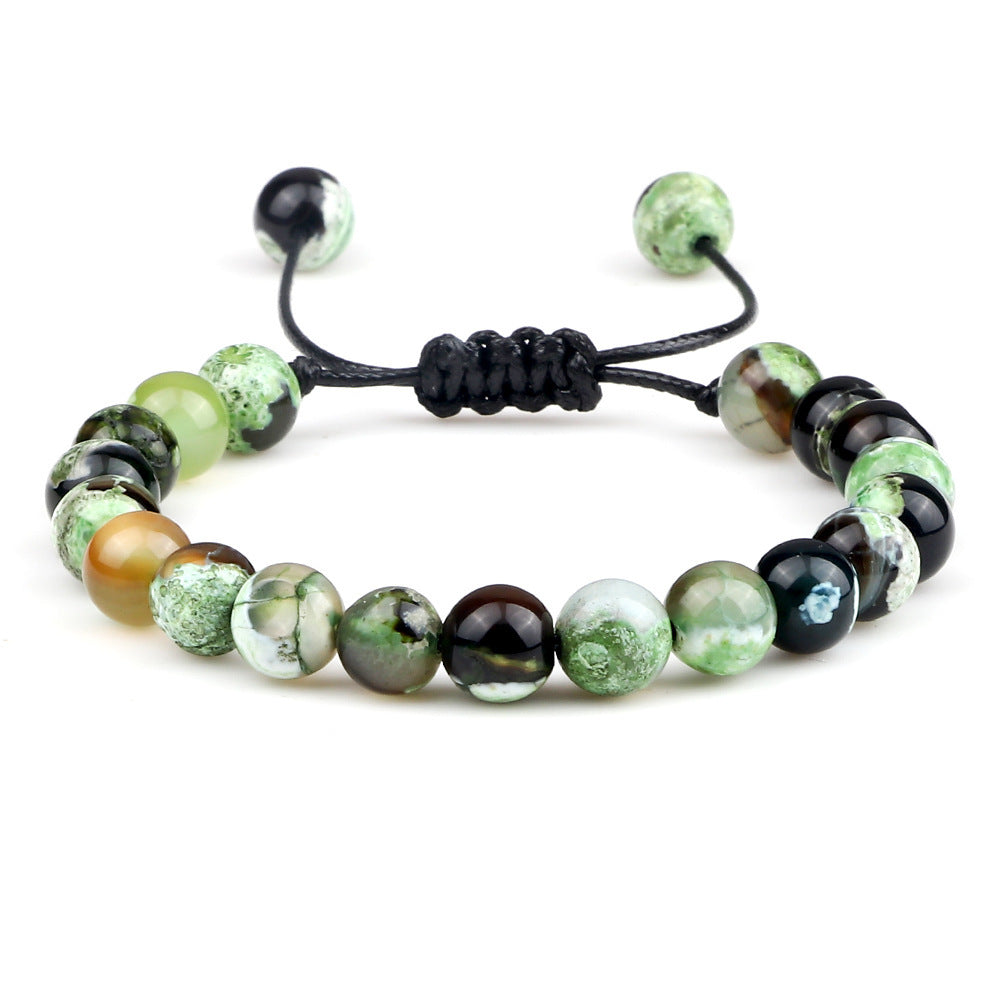 Premium Beaded Bracelet with Two Color Hand Woven for Unisex