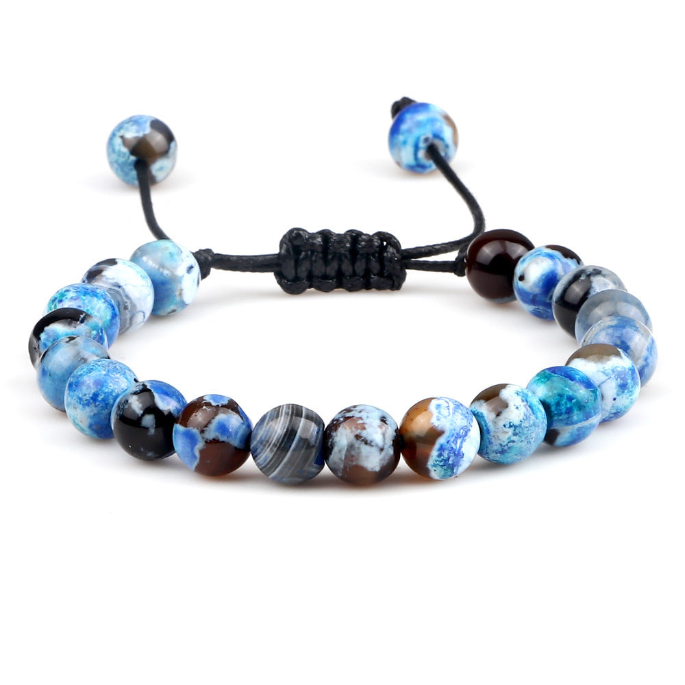 Premium Beaded Bracelet with Two Color Hand Woven for Unisex