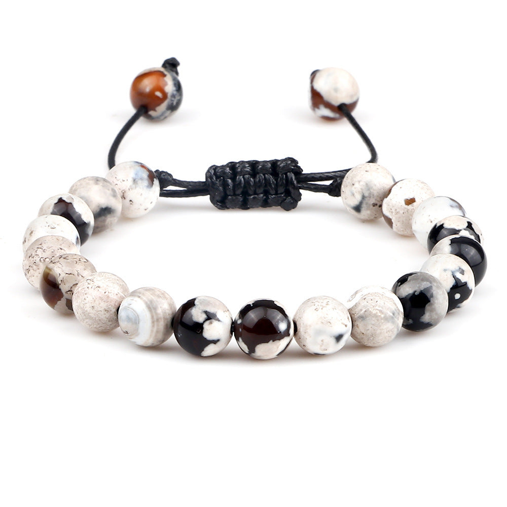 Premium Beaded Bracelet with Two Color Hand Woven for Unisex