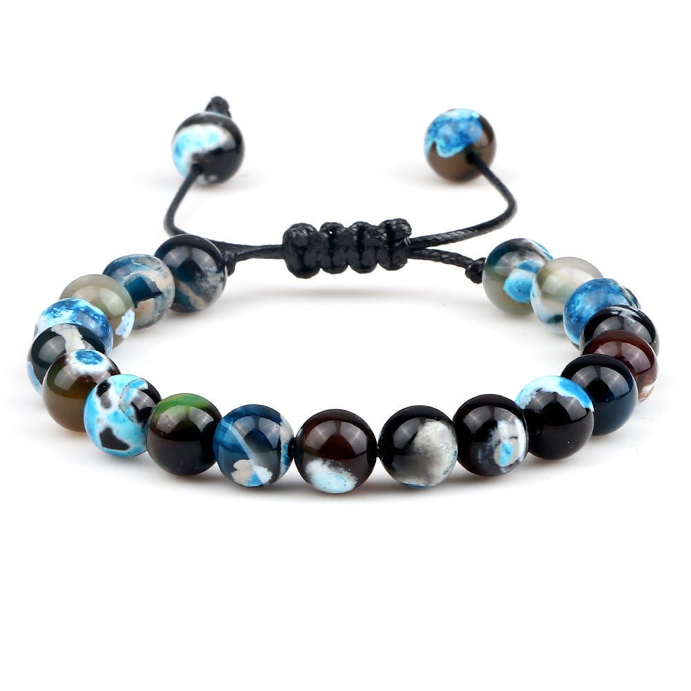 Premium Beaded Bracelet with Two Color Hand Woven for Unisex