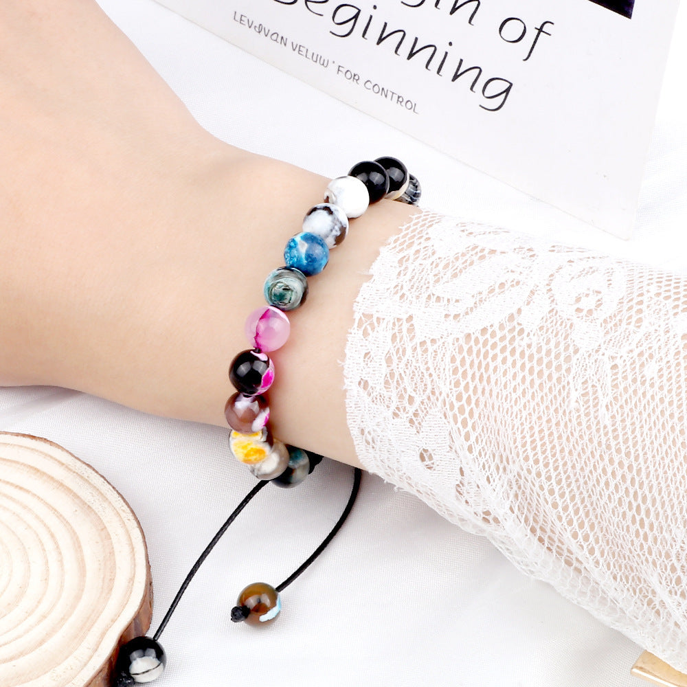 Premium Beaded Bracelet with Two Color Hand Woven for Unisex