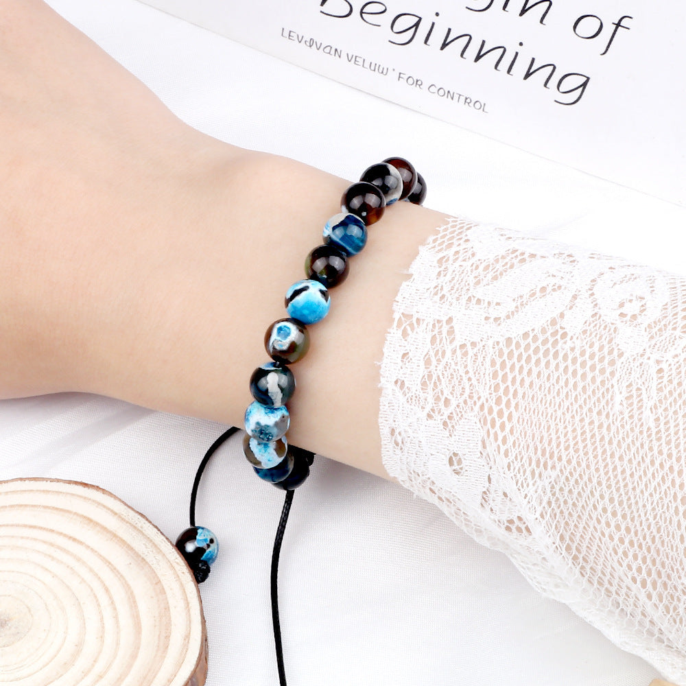 Premium Beaded Bracelet with Two Color Hand Woven for Unisex