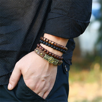 Gossip Collection Bracelet Cowhide Leather Elite Alloy