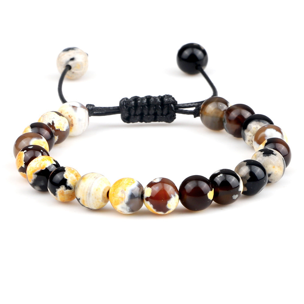 Premium Beaded Bracelet with Two Color Hand Woven for Unisex