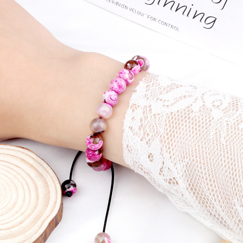 Premium Beaded Bracelet with Two Color Hand Woven for Unisex