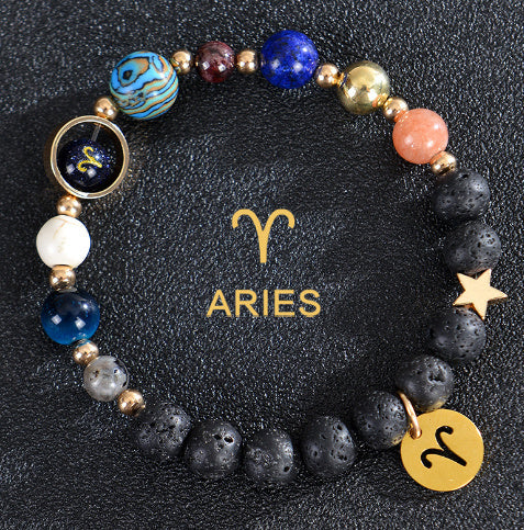 Brand Frosted Stone Beaded Bracelet Eight Planets Exclusive