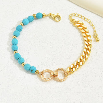 Turquoise Multi Chain Bead Bracelet Elite Collection