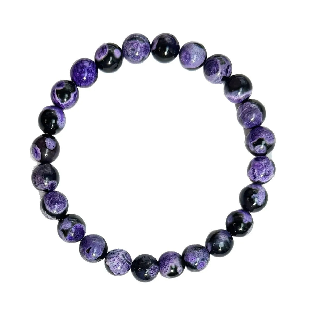 LENNIKCN Bracelet Bohemian Fire Agate Purple Unisex Gift