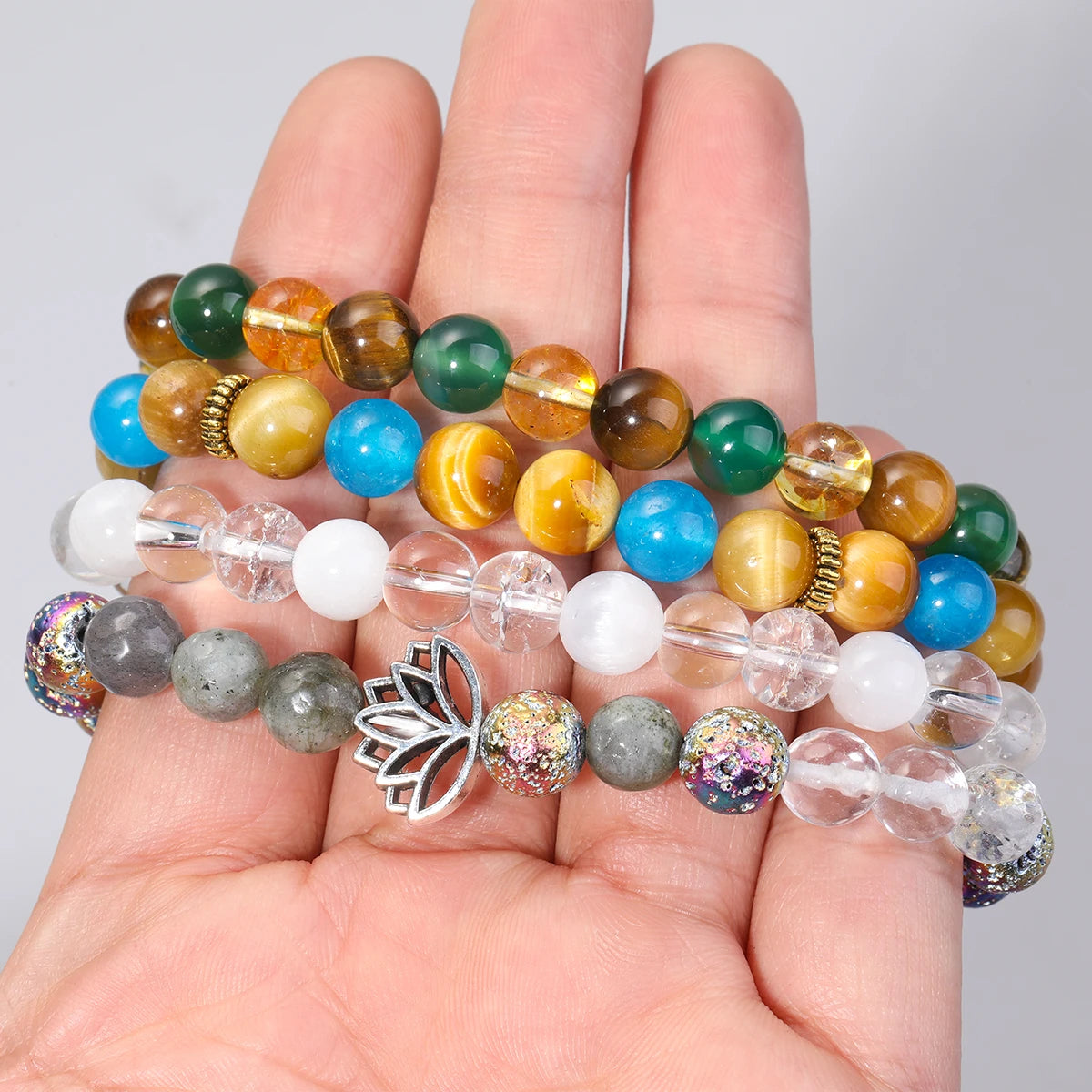 Sanshicn Natural Stone Bracelet With Protection For Women