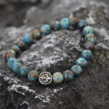 NoterCN Stone Beaded Bracelet Stainless Steel Gift For Men