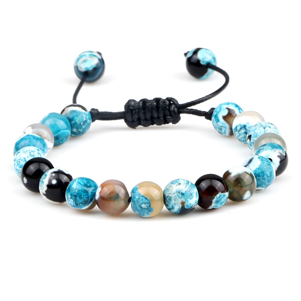 Premium Beaded Bracelet with Two Color Hand Woven for Unisex