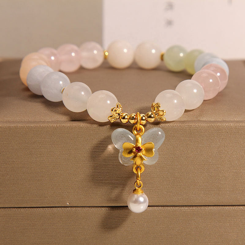 Morganite Crystal Jade Bracelet Exclusive Charm Candy Color