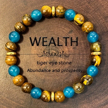 Premium Tiger Eye Stone Bracelet Wealth Attracting Adults