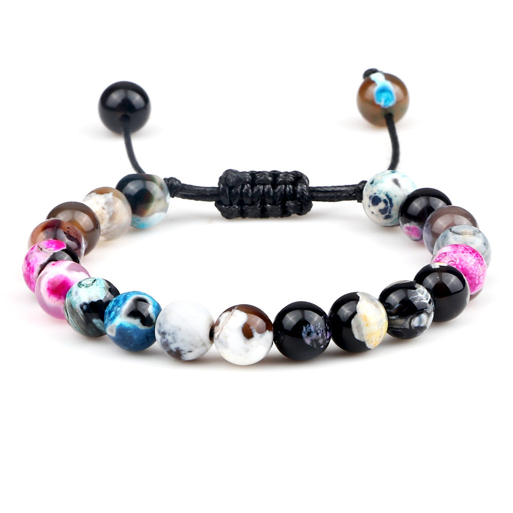 Premium Beaded Bracelet with Two Color Hand Woven for Unisex
