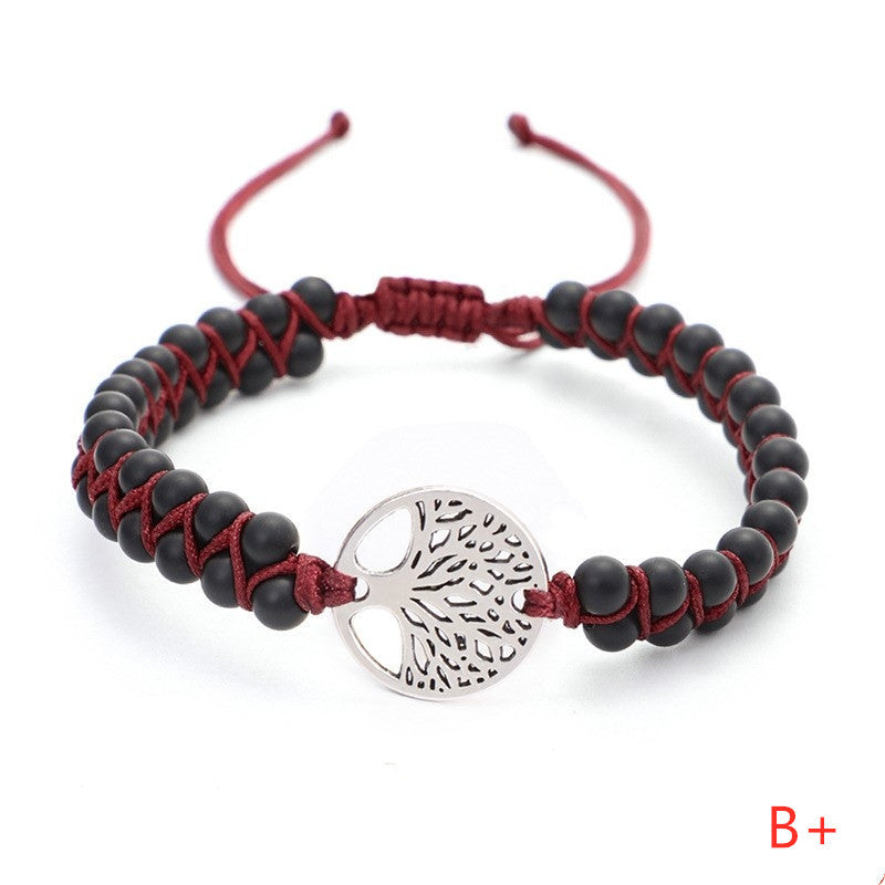 Tree Of Life Yoga Bracelet Luxe Alloy And Natural Stone