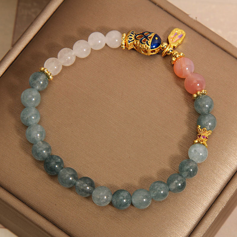 Emerald Crystal Goldfish Bracelet Blue Water Exclusive