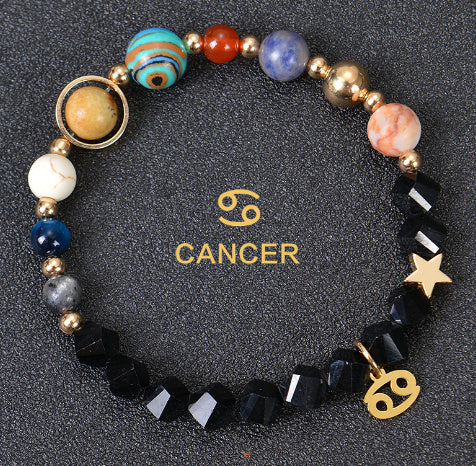 Brand Frosted Stone Beaded Bracelet Eight Planets Exclusive
