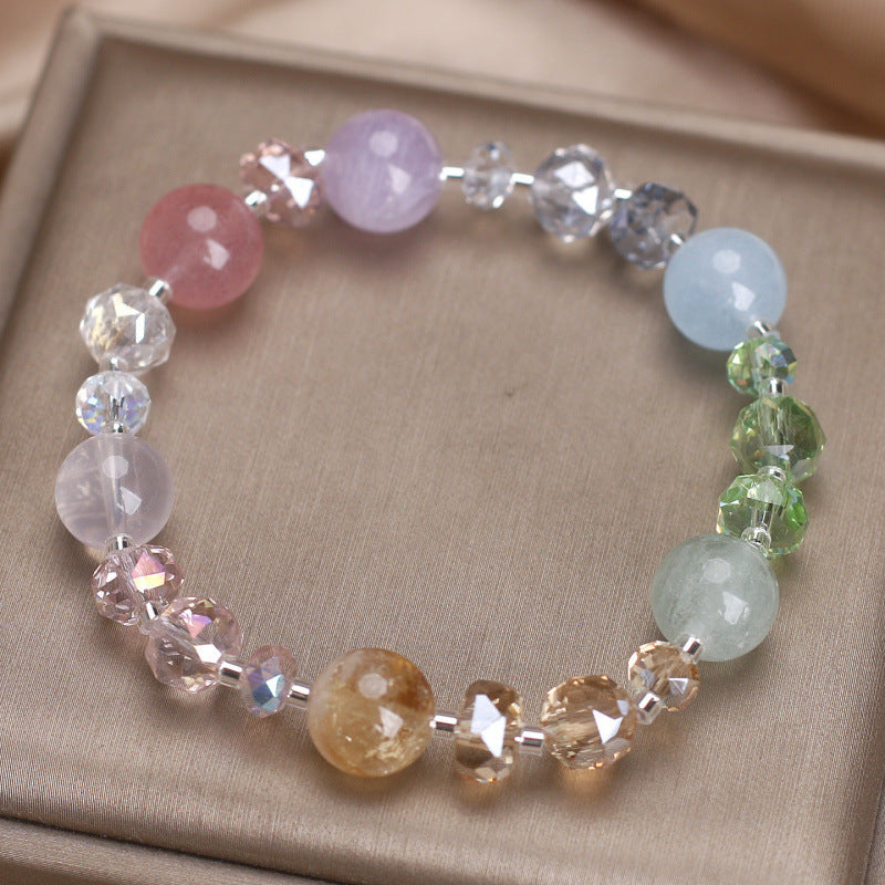Natural Rainbow Duobao Energy Crystal Bracelet