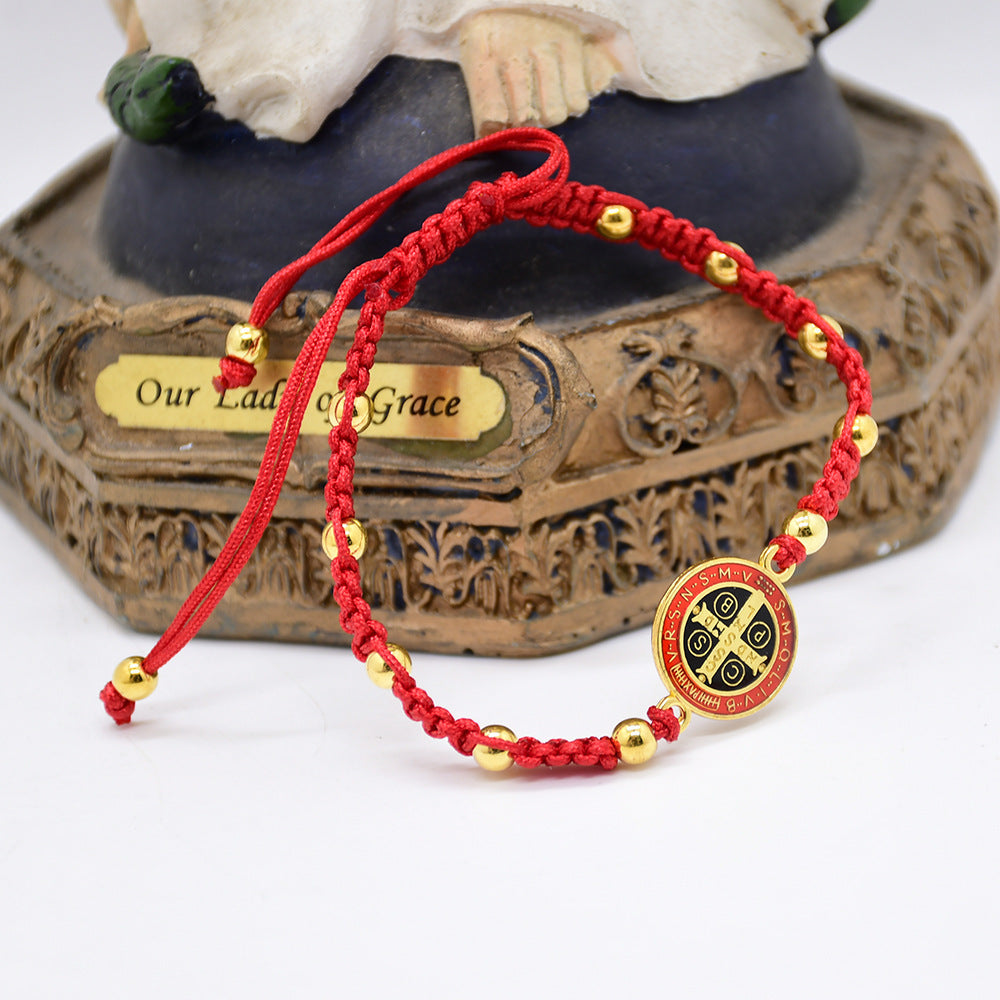 Brand Chinese Knot Saint Benedict Bracelet Zinc Plated Rare