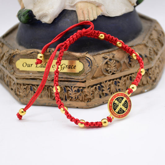 Brand Chinese Knot Saint Benedict Bracelet Zinc Plated Rare