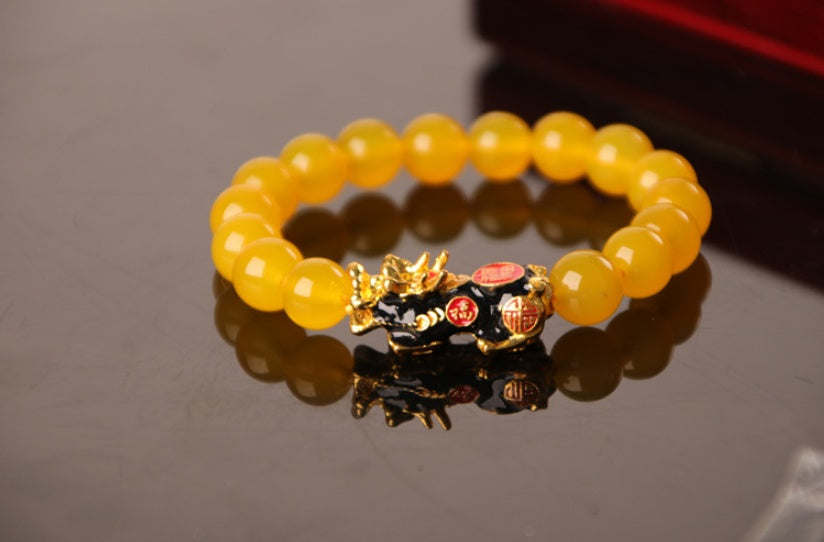 Pixiu Bracelet 3D Gold Plated Luxe Exclusive Crystal Studded