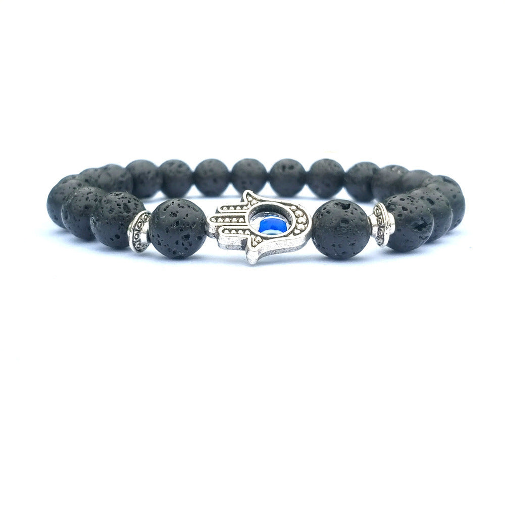 Bergamot Evil Eye Stone Bracelet Limited Silver Alloy