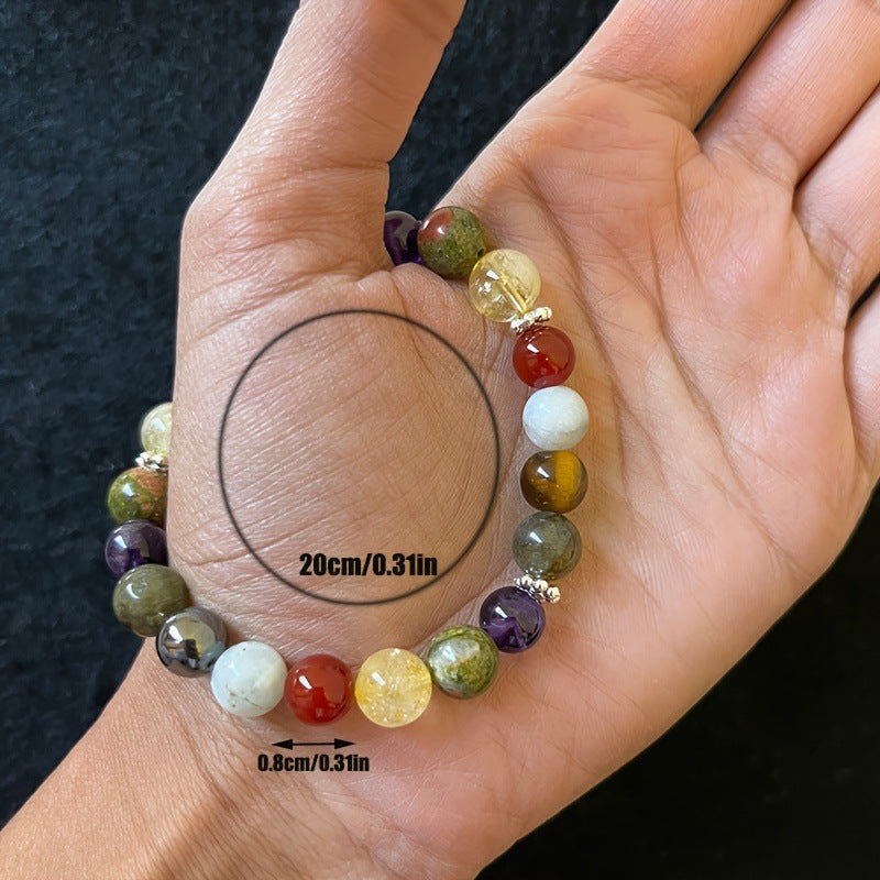 Premium Bracelet with Red Crystal Opal Beads for Unisex