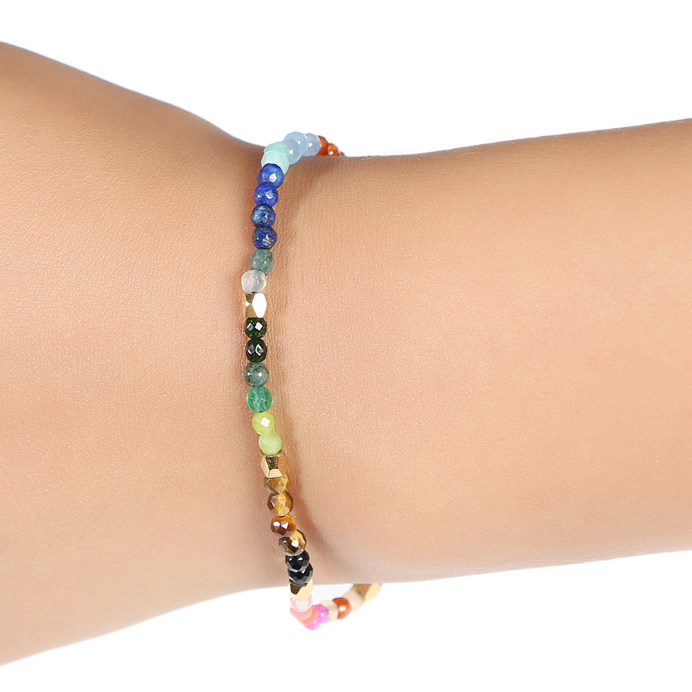 Constellations Seven Chakras Colored Stones Bracelet Deluxe