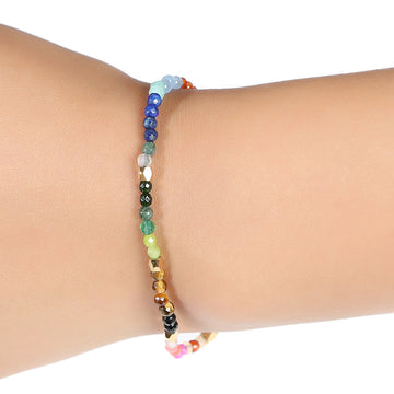 Constellations Seven Chakras Colored Stones Bracelet Deluxe