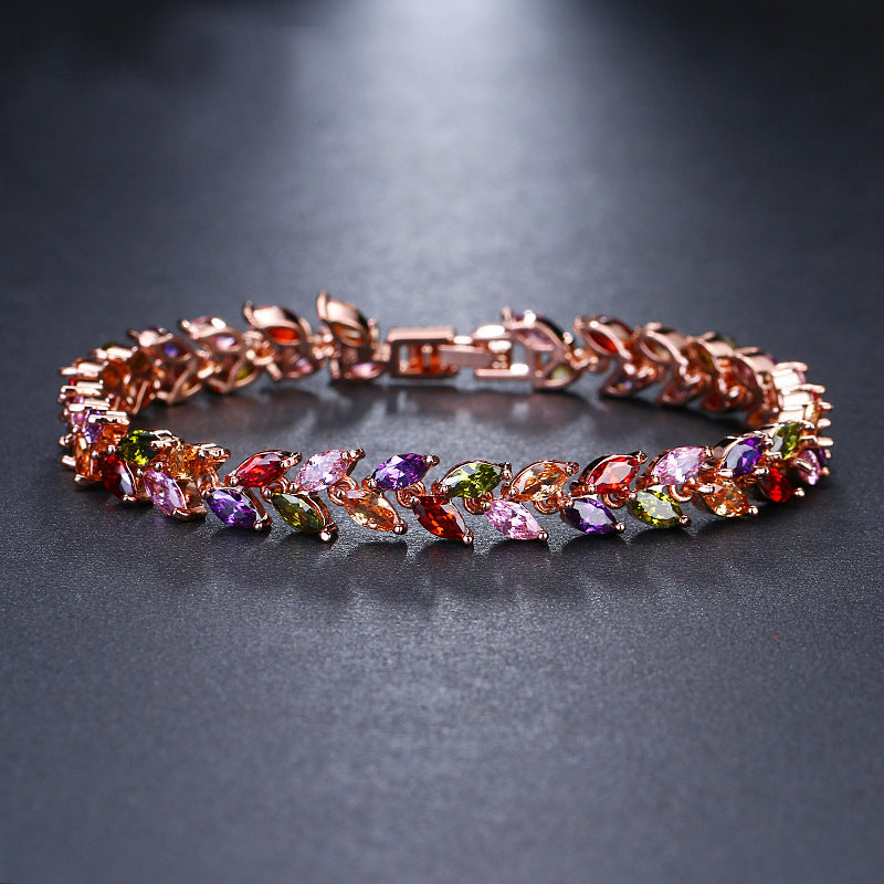 Brand Horse Eye Zircon Copper Bracelet Signature Edition