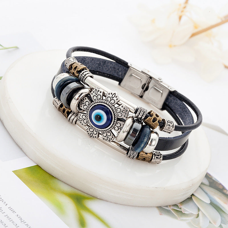 Brand Turkish Blue Eye Alloy Stainless Steel Bracelet Ltd