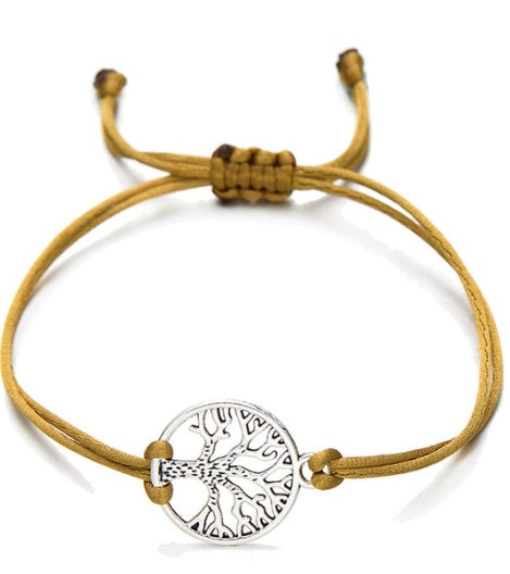 Brand Handwoven Wax Rope Edition Tree Of Life Bracelet