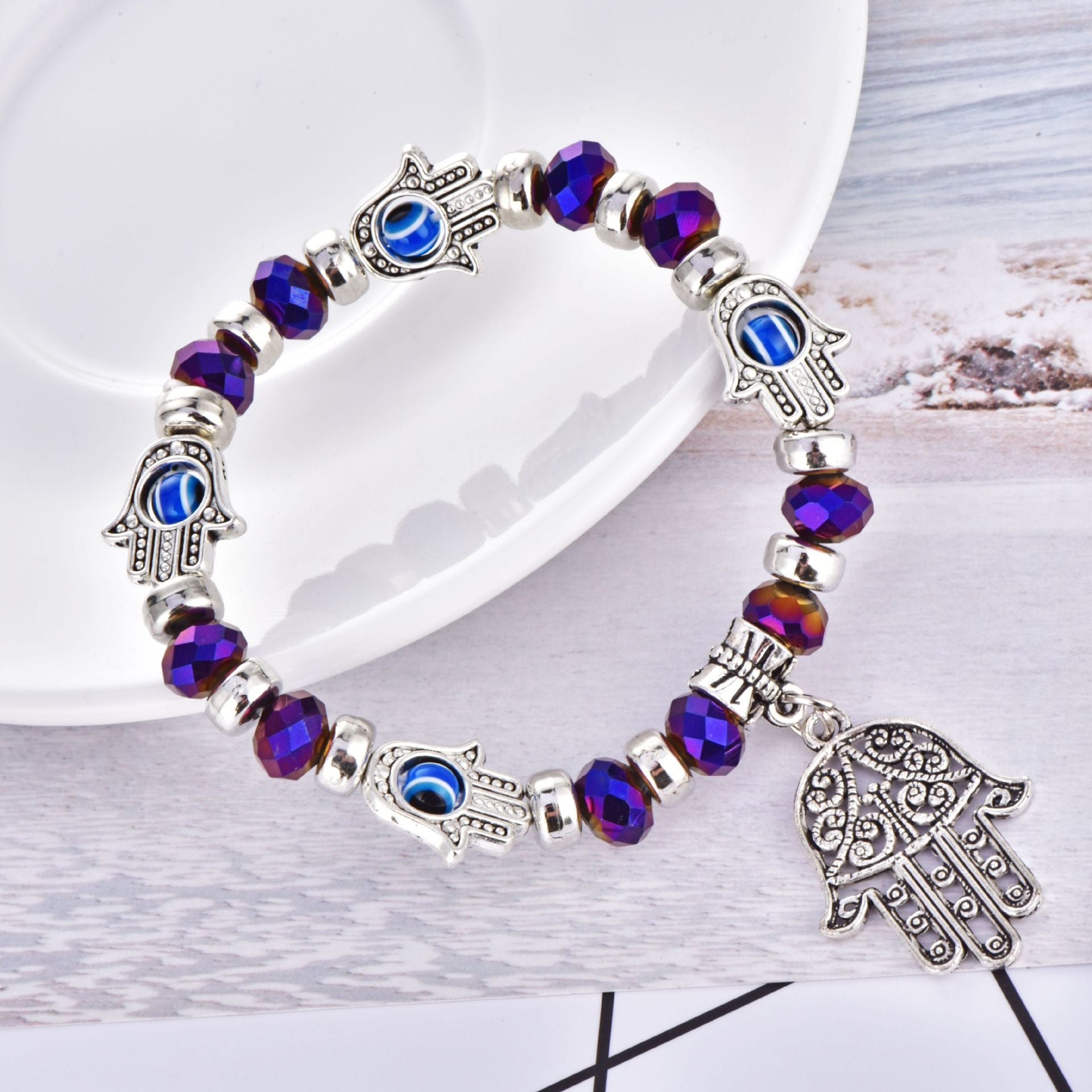 Devil's Eye Beaded Bracelet Alloy Gem Inlays Exclusive