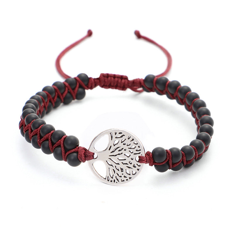 Tree Of Life Yoga Bracelet Luxe Alloy And Natural Stone