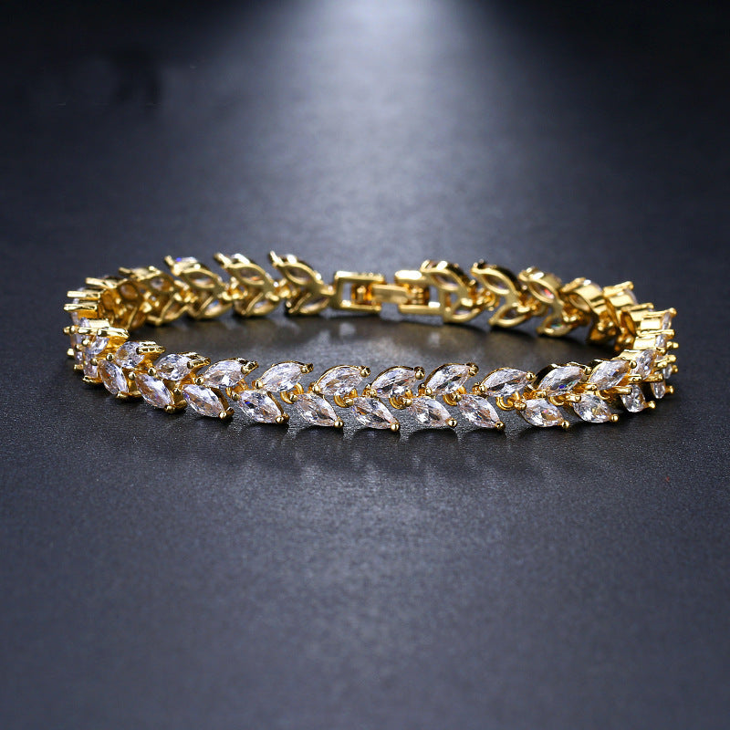 Brand Horse Eye Zircon Copper Bracelet Signature Edition