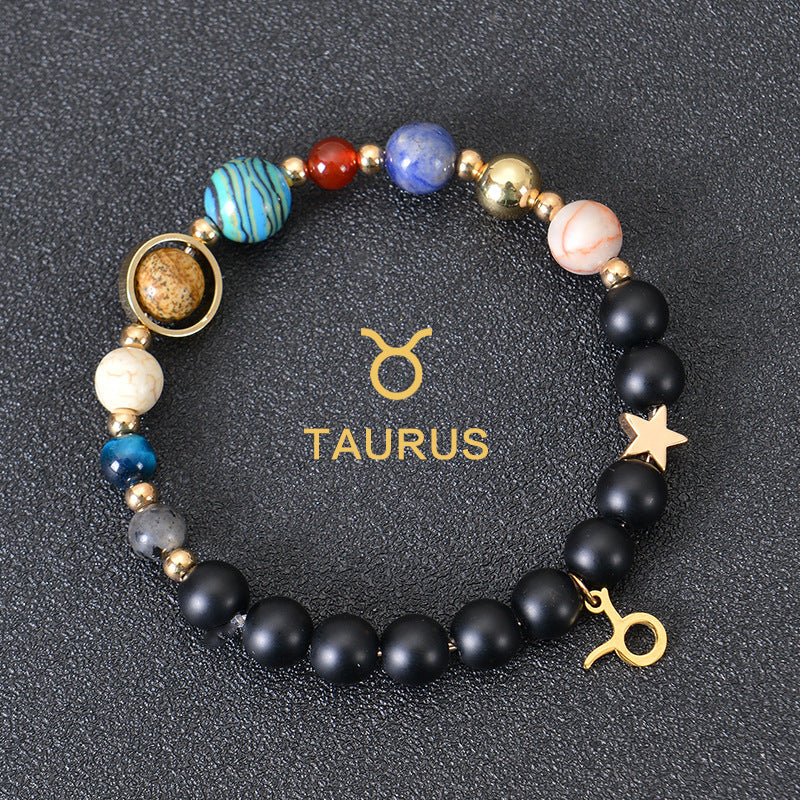 Brand Frosted Stone Beaded Bracelet Eight Planets Exclusive