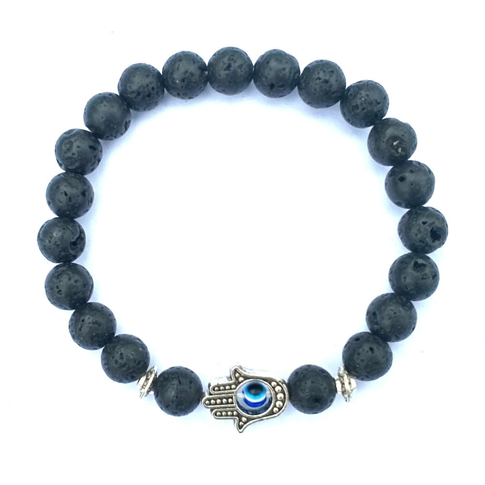 Bergamot Evil Eye Stone Bracelet Limited Silver Alloy