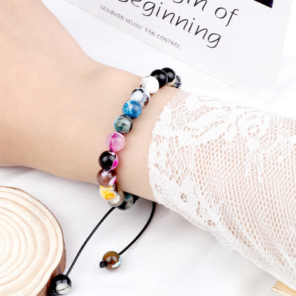Premium Beaded Bracelet with Two Color Hand Woven for Unisex