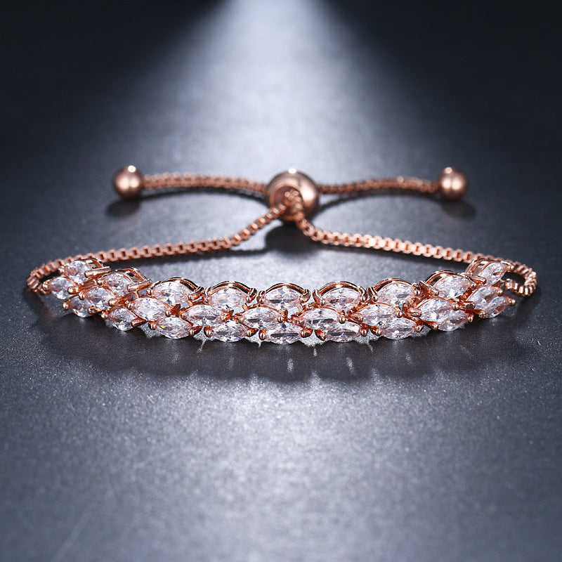 Brand Horse Eye Zircon Copper Bracelet Signature Edition