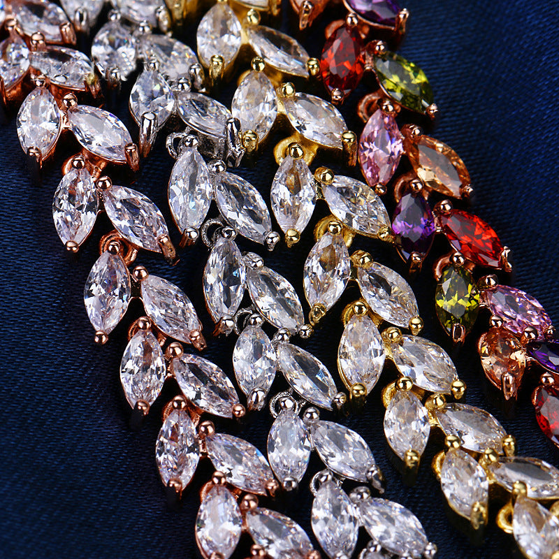 Brand Horse Eye Zircon Copper Bracelet Signature Edition