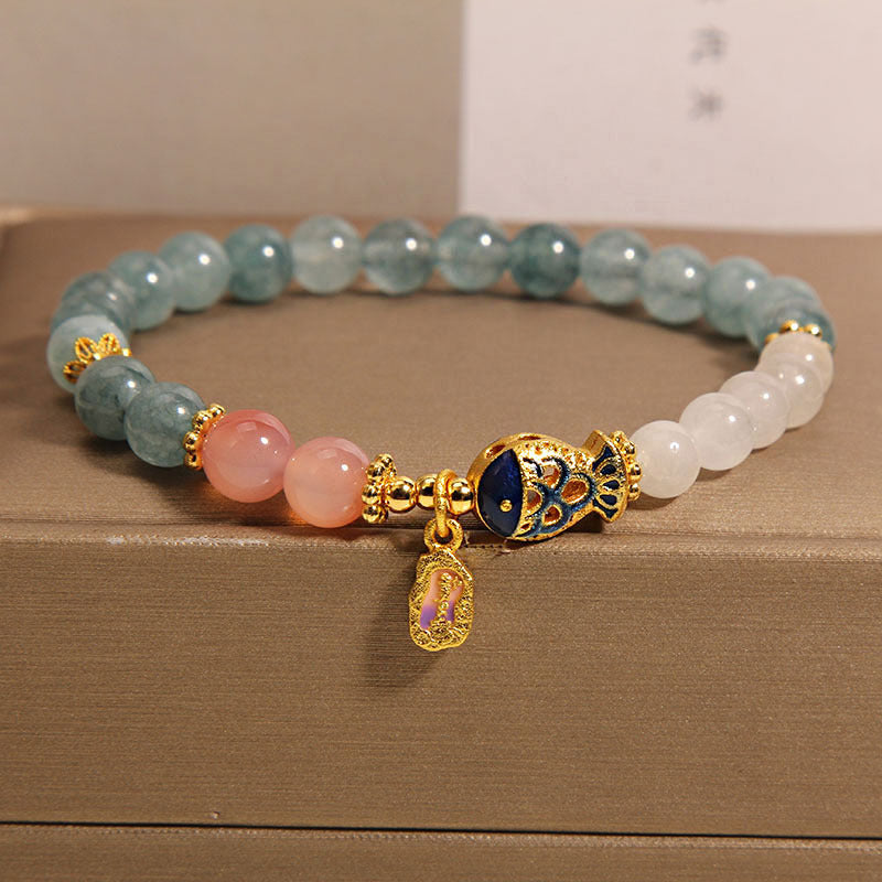 Emerald Crystal Goldfish Bracelet Blue Water Exclusive