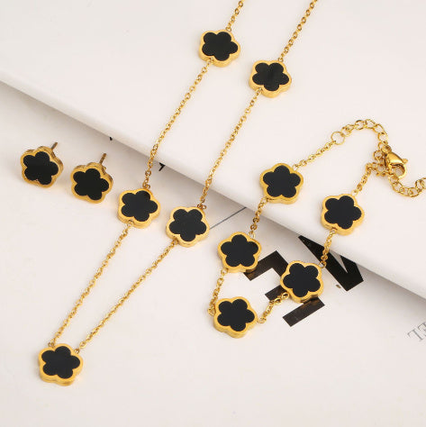 Brand Gold Bracelet Elite Floral Green Drop Gum Motif
