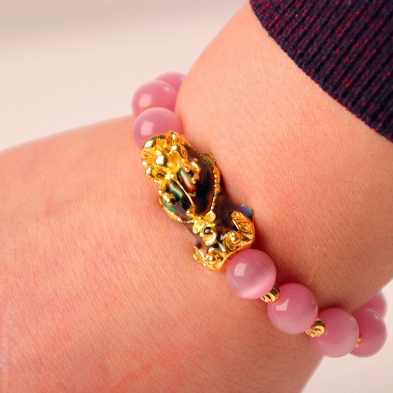 Pixiu Bracelet 3D Gold Plated Luxe Exclusive Crystal Studded