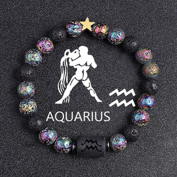 Premium Beaded Bracelet Zodiac Natural Stone Unisex Gift
