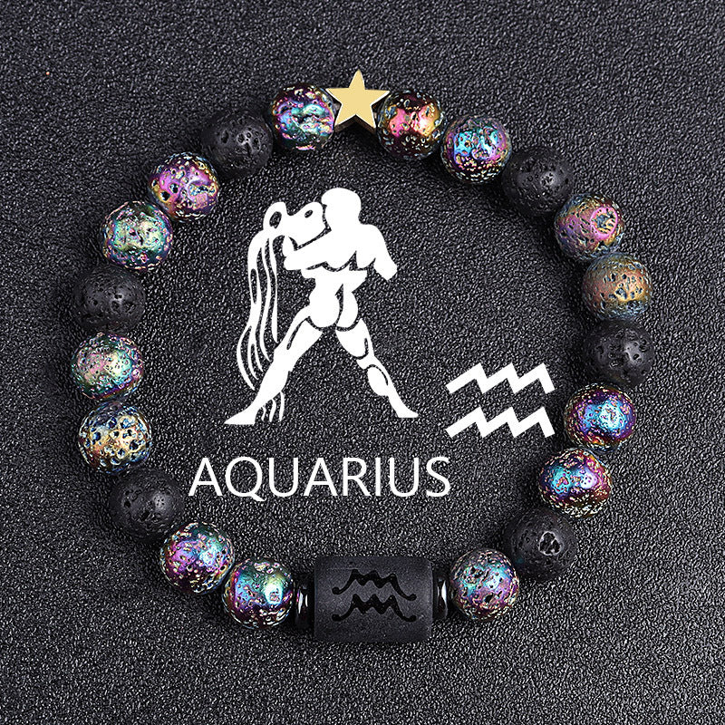 Premium Beaded Bracelet Zodiac Natural Stone Unisex Gift