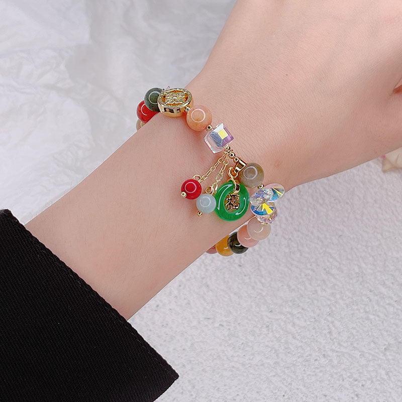 Retro Jinsi Jade Bracelet Autumn And Winter New Blessing Card