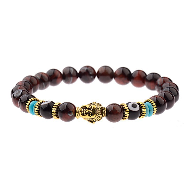 Buddha Head Tiger Stone Energy Bracelet Elite Edition