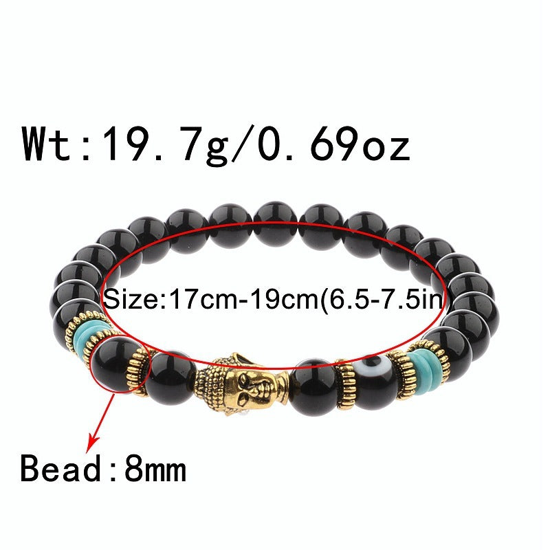 Buddha Head Tiger Stone Energy Bracelet Elite Edition