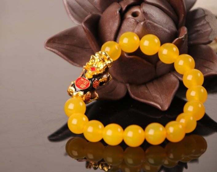 Pixiu Bracelet 3D Gold Plated Luxe Exclusive Crystal Studded
