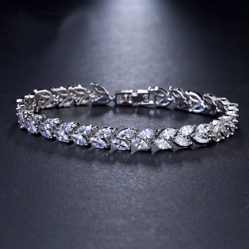 Brand Horse Eye Zircon Copper Bracelet Signature Edition